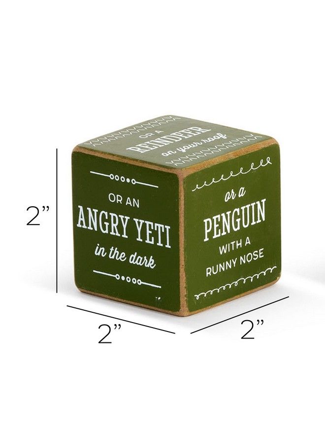 DEMDACO Would Yule Rather Retro Colorful 2 X 2 Wood Composite Holiday Dice Set Game - Image 5