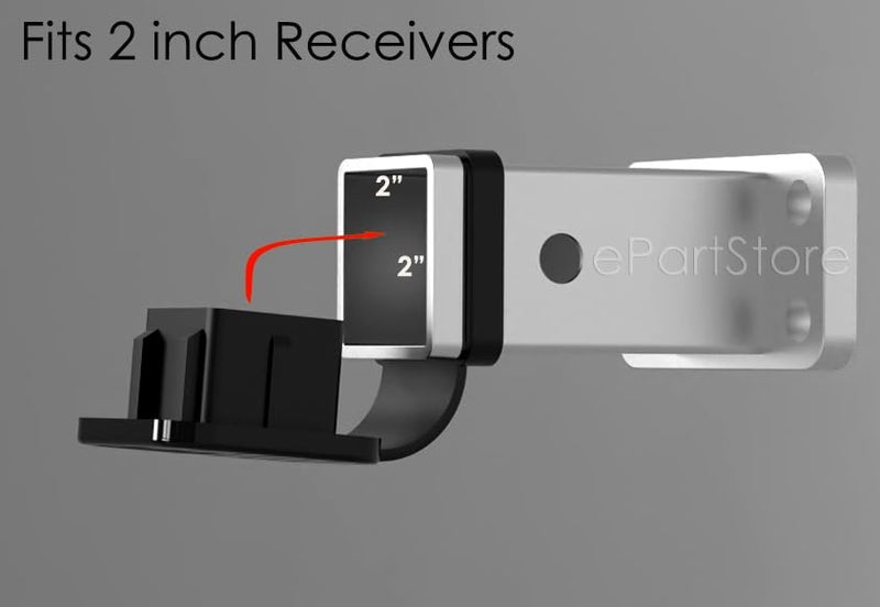 eVerHitch 2-inch Trailer Hitch Cover Plug Insert (Black Flag, Fits 2" Receiver) - Image 3