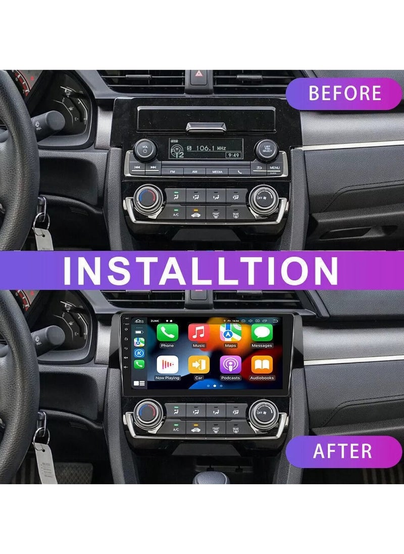Advanced Android Radio for HONDA CIVIC 2016 TO 2020 – 2Year Warranty  4GB RAM, 32GB Storage, CarPlay & Android Auto, Free Night Vision Camera & Navigation