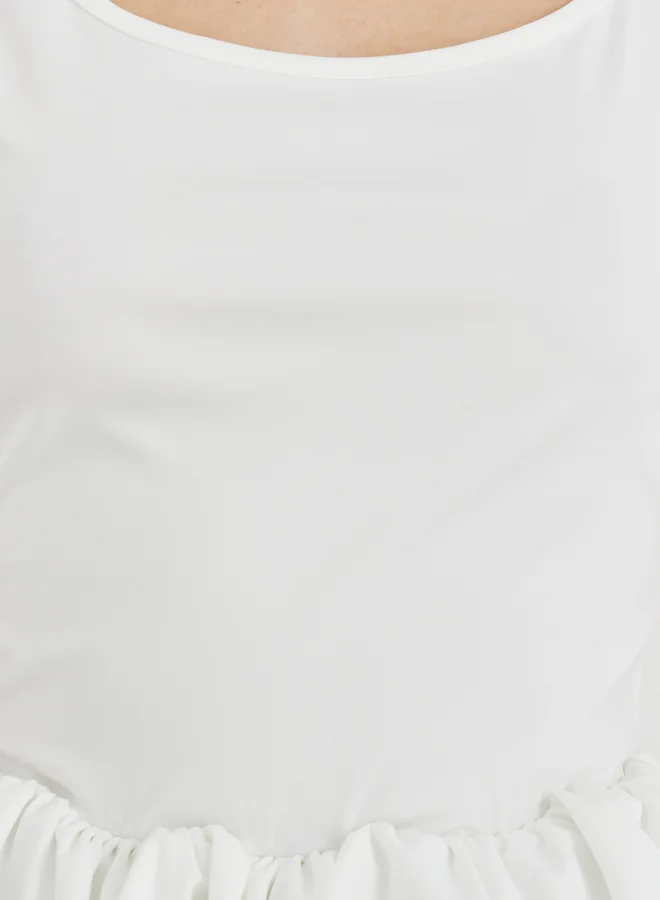 Take Two Take Two Solid Sleeveless Balloon Hem Cami Top