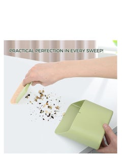 Generic Small Broom and Dustpan Set, Mini Hand Broom Brush,Multi Purpose Hanging Trash Can Soft Bristle Broom with Dust Pan Combo Set for Cleaning Home Kitchen/Desktops/Bedroom-Orange  - Image 3