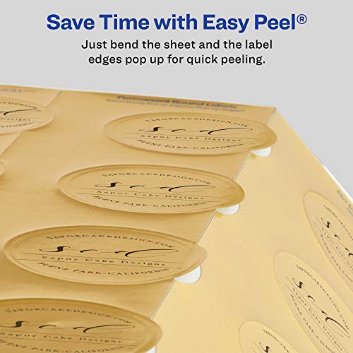 Avery Printable Embossed Foil Round Labels, 2" Diameter, Gold, 96 Customizable Labels (22831) - Image 5