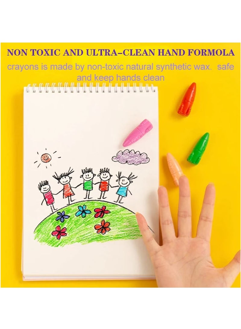 Deli 12 Colors Space Rocket Crayon, Non-Toxic Crayons , Easy To Grip Washable Crayons, Safe Colouring Art school Supplies Gift Set For Kids - Image 4