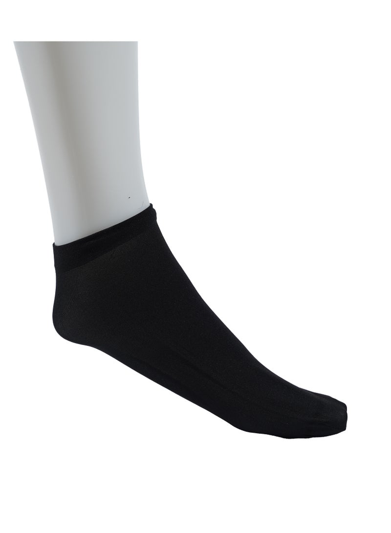 Alsamah Socket Crepe Socks, Ankle-length socks,  semi-sheer 40Den, Matt look Velvet Touch, Reinforced Toe. 2-Pack - Image 2