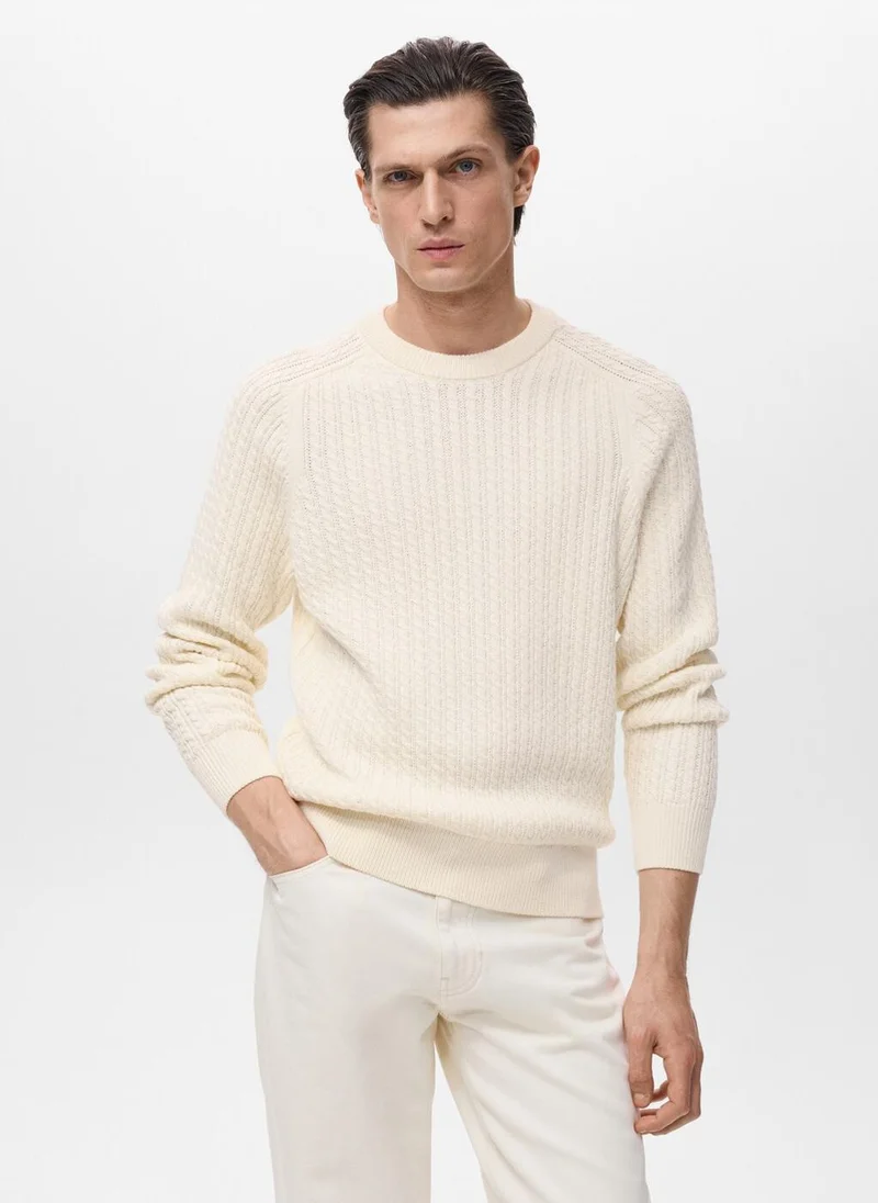 مانجو مان 100% cotton braided sweater