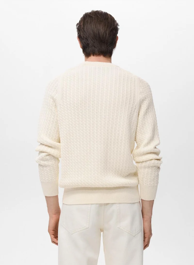 مانجو مان 100% cotton braided sweater