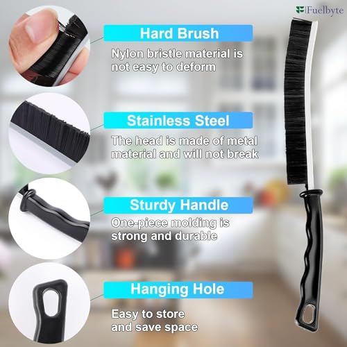 Azaria 3 Piece Mini Gap Cleaning Brush Set Multi-Purpose Hard Bristle Scrubber for Kitchen, Sink, Bathroom, Tiles, Windows, Gas Stove & Toilet Seat | Dead Corner Cleaning Brush - Image 4
