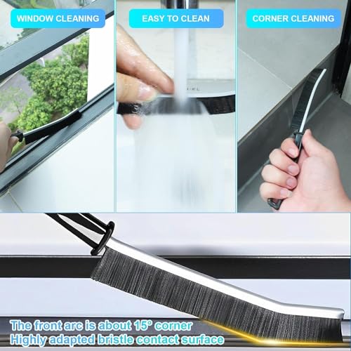 Azaria 3 Piece Mini Gap Cleaning Brush Set Multi-Purpose Hard Bristle Scrubber for Kitchen, Sink, Bathroom, Tiles, Windows, Gas Stove & Toilet Seat | Dead Corner Cleaning Brush - Image 5