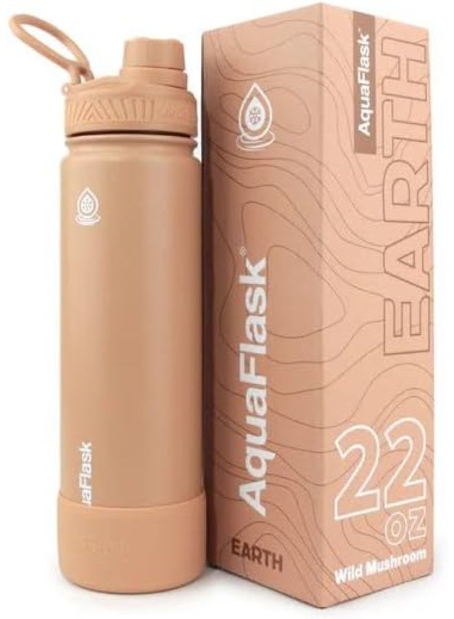 AquaFlask Stainless Steel Water Bottle EARTH 22oz (650ml) WILD MUSHROOM - Image 1