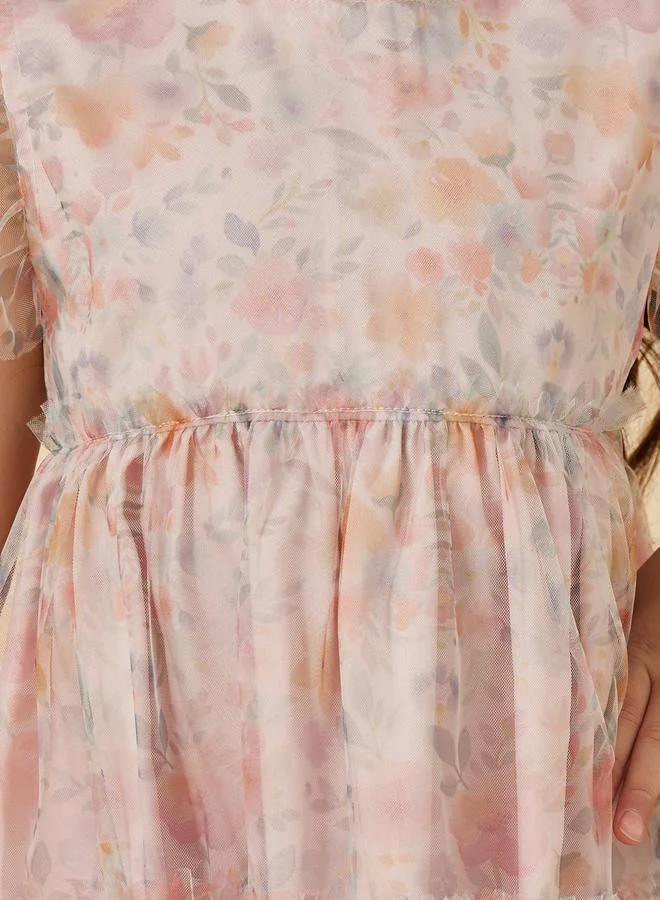 Styli Floral Tiered Dress