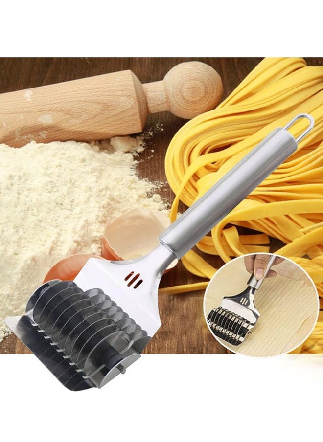 Lemon Noodle Cutter, Stainless Steel Noodle Lattice Roller, Dough Cutter Pasta Spaghetti Maker, Handheld Dough Cutter, Noodle Pressing Machine, Noodle Cutter Roller for Kitchen Cooking Tools  - Image 3