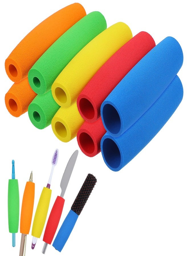 Thrymme 10Pcs Foam Grip Tubing, Adaptive Utensils for Elderly No-Cut Foam Grip Aid for Utensils Comfortable Padding for Disabled & Arthritic Hands, 3.5 Inch, Easy to Use - Image 1