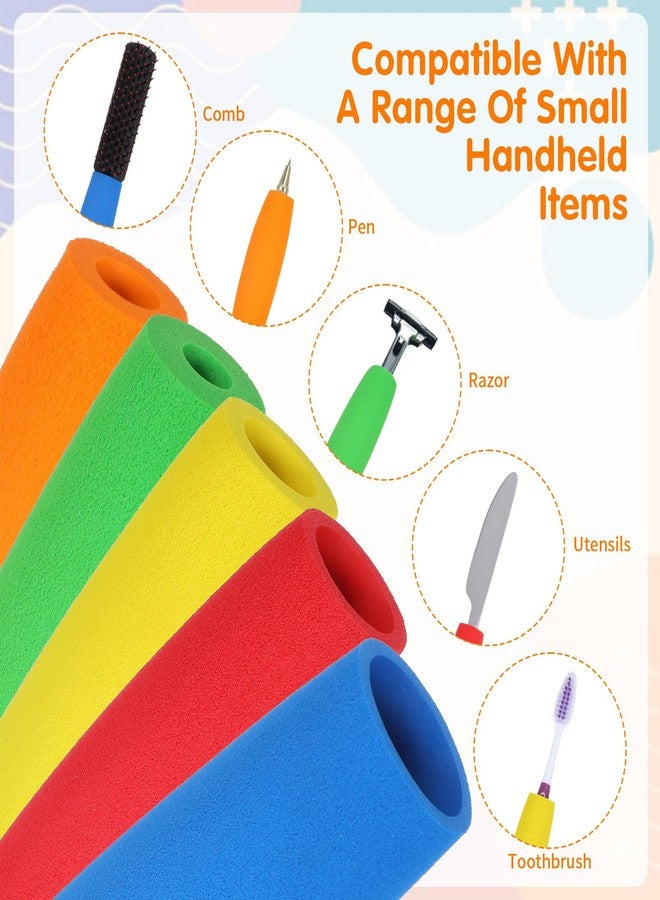 Thrymme 10Pcs Foam Grip Tubing, Adaptive Utensils for Elderly No-Cut Foam Grip Aid for Utensils Comfortable Padding for Disabled & Arthritic Hands, 3.5 Inch, Easy to Use - Image 5