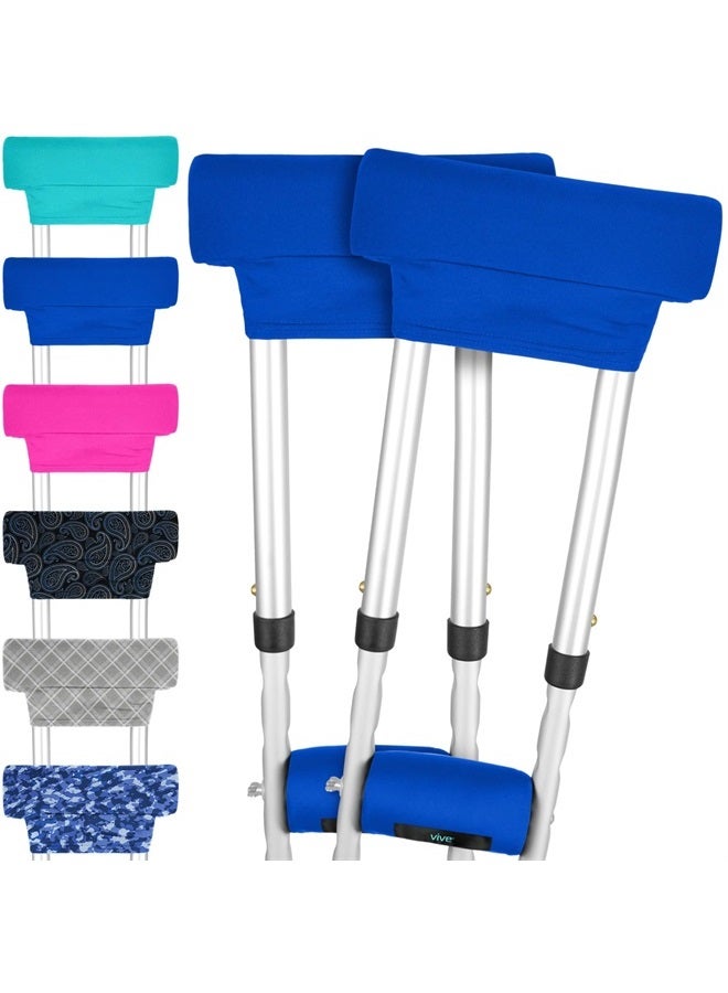 VIVE Premium Crutch Pads & Hand Grips - Comfortable, Breathable, Machine Washable Padding - Moisture Wicking & Odor Reducing Pillow Accessory Covers for Adult & Youth Walking Crutches - Image 1
