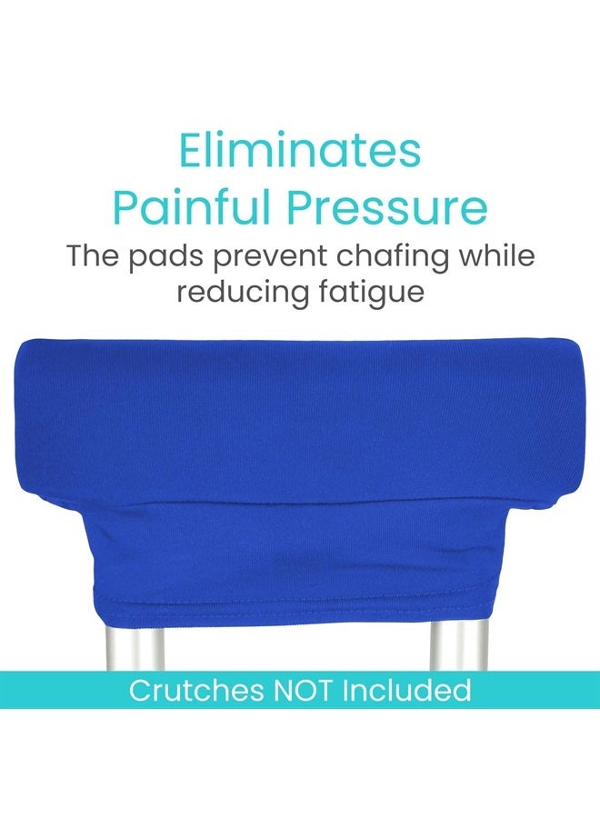 VIVE Premium Crutch Pads & Hand Grips - Comfortable, Breathable, Machine Washable Padding - Moisture Wicking & Odor Reducing Pillow Accessory Covers for Adult & Youth Walking Crutches - Image 3