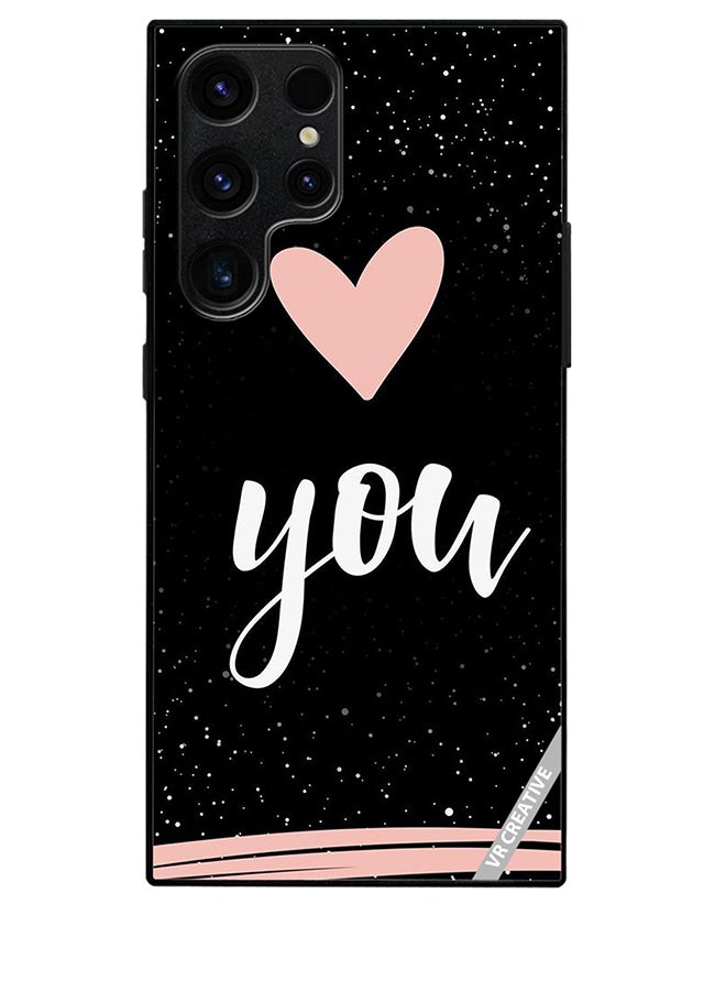 VR CREATIVE Protective Case Cover For Samsung Galaxy S25 Ultra Love You Pink Heart Design Multicolour