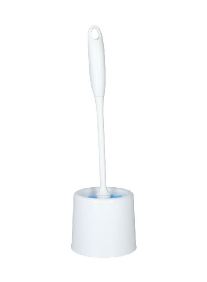 Vileda Power Eco Durable Toilet Brush with Holder White and Blue 2.3 x 2.3 x 13 Inch VF342 - Image 1