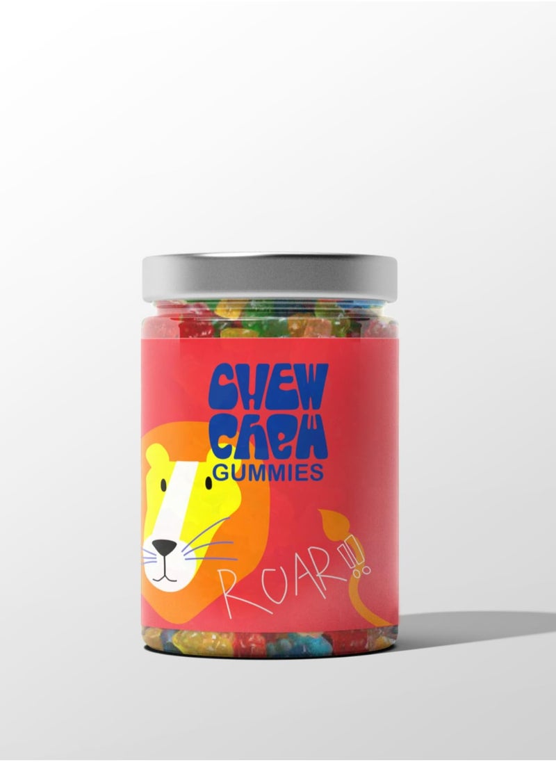 CHEW CHEW Gummies Jelly Candy Fruits Jar Roar 250 grams 