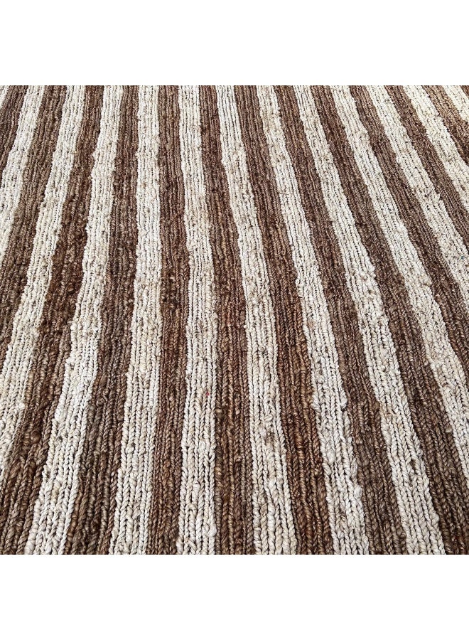 HANDPICKED FURNITURE Jute Wool & Cotton Beige Rectangular Carpet Ultra Soft Area Carpets For Bed Room Living Room And Dining room Anti-slip Floor Carpets Easy to Clean Made In Turkey 300x400cm - Image 5