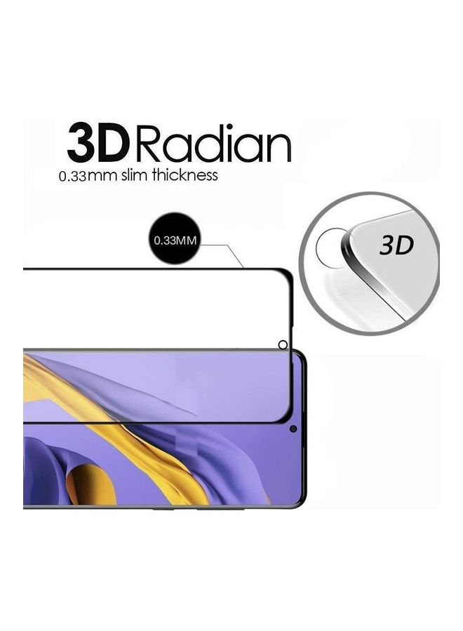 ICS Tempered Glass Screen Protector For Samsung Galaxy A51 Clear/Black - Image 2