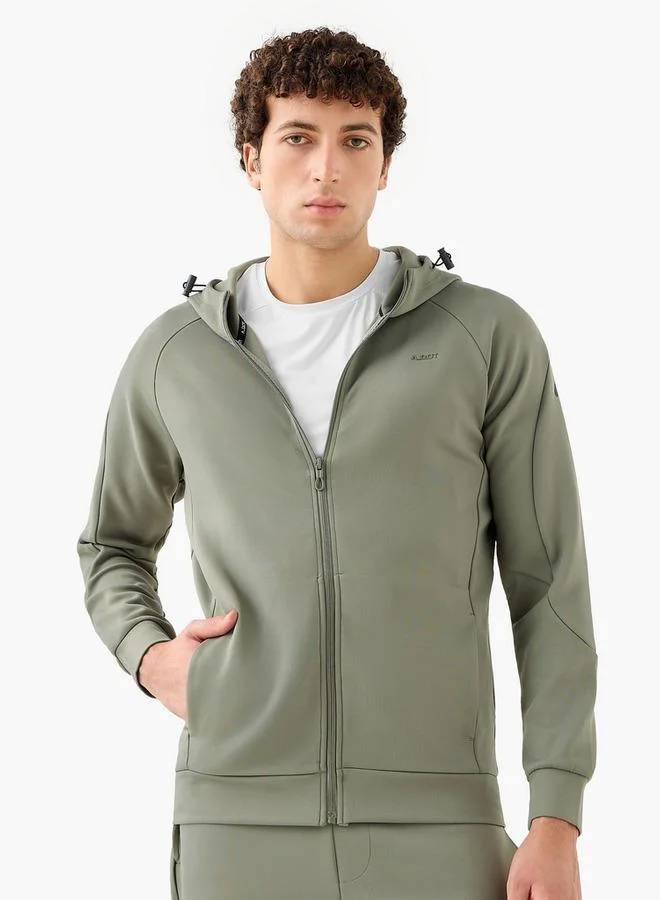 Men Zip Through Hoodie