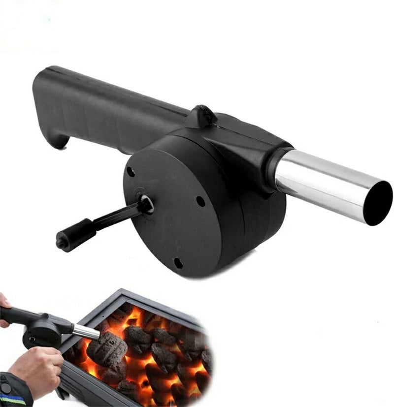 CPEX Outdoor BBQ Fan Hand-cranked Air Blower, Hand Operated Ignition Aid,Barbecue Fan Hand Cranked Air Blower Portable BBQ Grill Fire Tools Accessories - Image 1