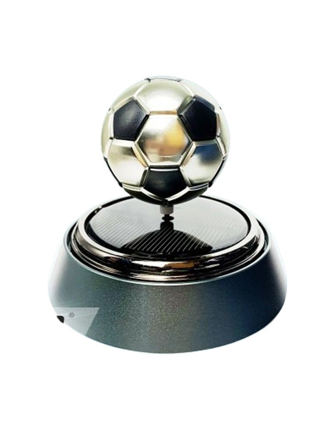 Solar Powered Air Freshener | Car Dashboard Interior Decoration with Perfume Liquid & Organic Fragrance Football 2 - Image 1