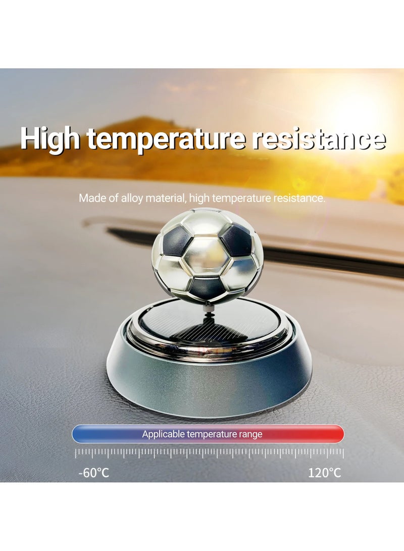 Solar Powered Air Freshener | Car Dashboard Interior Decoration with Perfume Liquid & Organic Fragrance Football 2 - Image 2