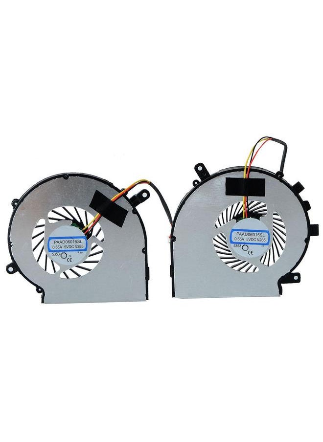Thoraya Notebook Cooling Fan for GE62 GE72 PE60 PE70 GL62 L + R CPU Fan 