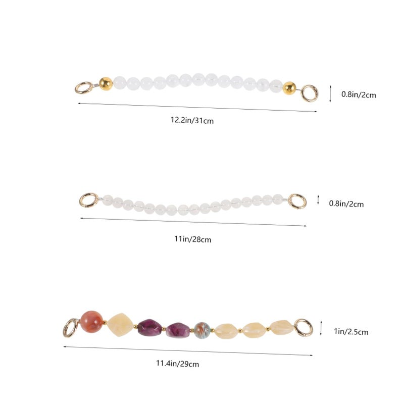 Elegant Imitation Pearl Phone Chain Strap For Handbags 3 Pieces Multi Function Accessory - Image 3