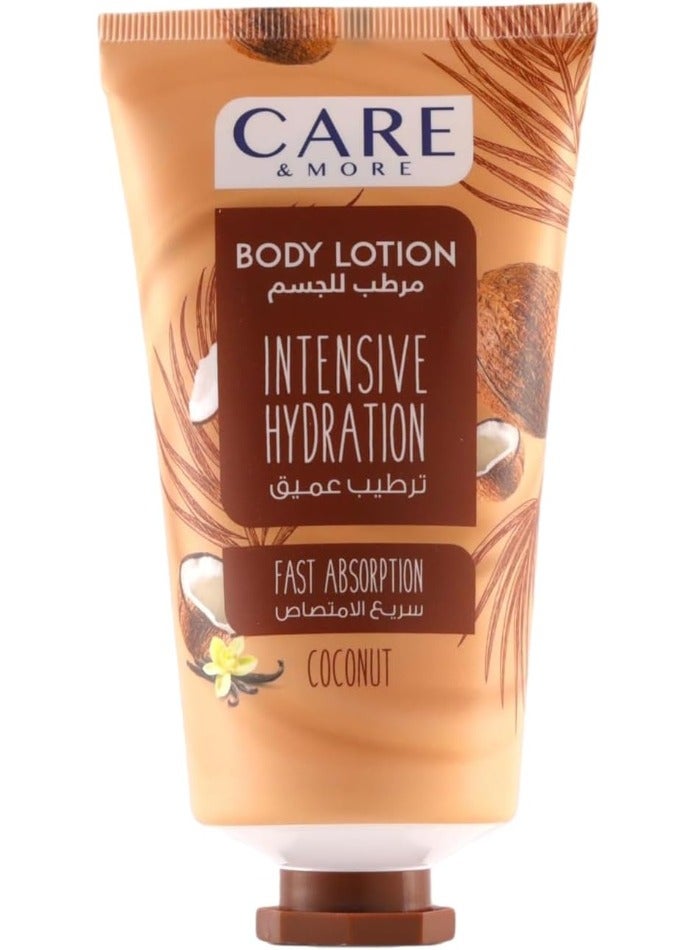 Care & More Coconut Body Lotion (150ml) - Deeply Moisturizing & Nourishing Skin - Image 1