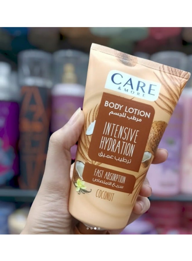 Care & More Coconut Body Lotion (150ml) - Deeply Moisturizing & Nourishing Skin - Image 3