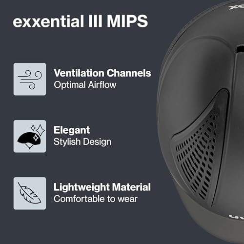 uvex exxential III MIPS Lightweight Unisex Riding Helmet Individual Size Adjustment Black mat XXSS - Image 3