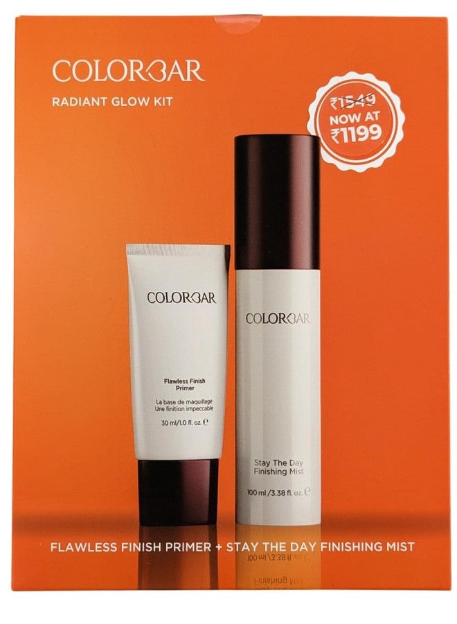 كلربار مجموعة كولوربار راديانت جلو، مزيج من برايمر فلوليس فينيش 30 مل + بخاخ تثبيت يدوم طوال اليوم 100 مل - Image 1