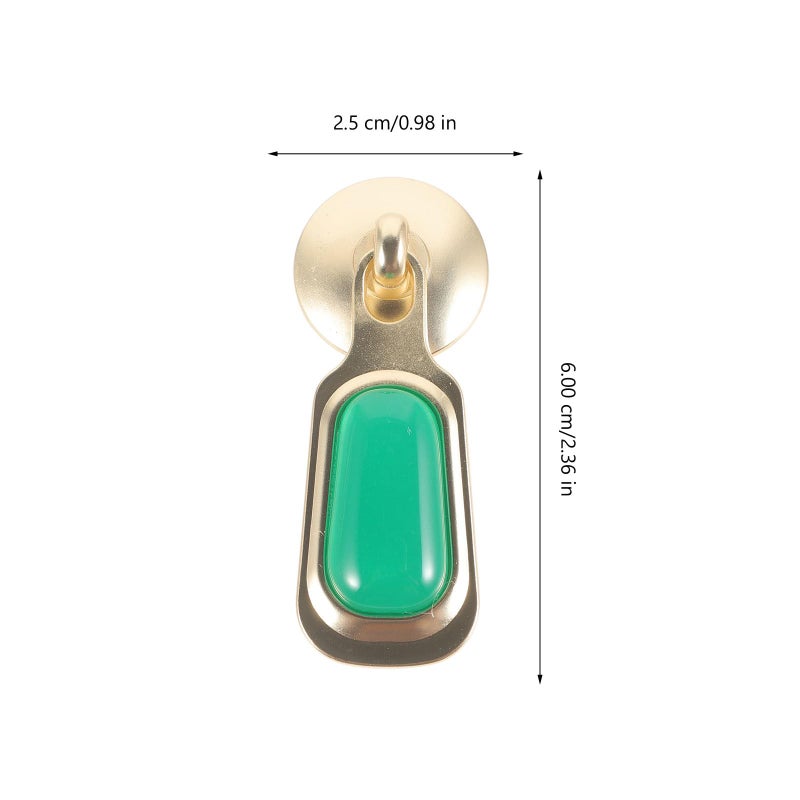 Antique Style Zinc Alloy Cabinet Knob Drawer Handle With Decorative Green Jade Inlaid Pull - Image 3