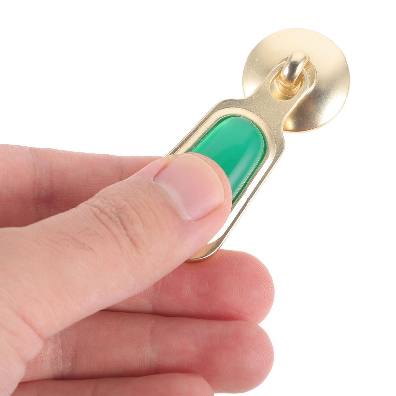 Antique Style Zinc Alloy Cabinet Knob Drawer Handle With Decorative Green Jade Inlaid Pull - Image 5