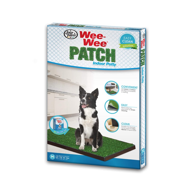 Four Paws WeeWee Premium Patch Indoor and Outdoor Pet Potty for Dogs l Dog Potty Training l Artificial Grass l WeeWee Patch