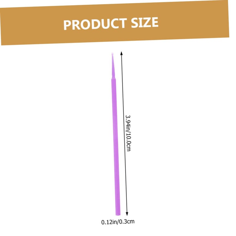 طقم فرش مكياج أرجواني للاستخدام مرة واحدة 4 قطع مسحات قطنية للتجميل قضبان تطبيق فموية - Image 3