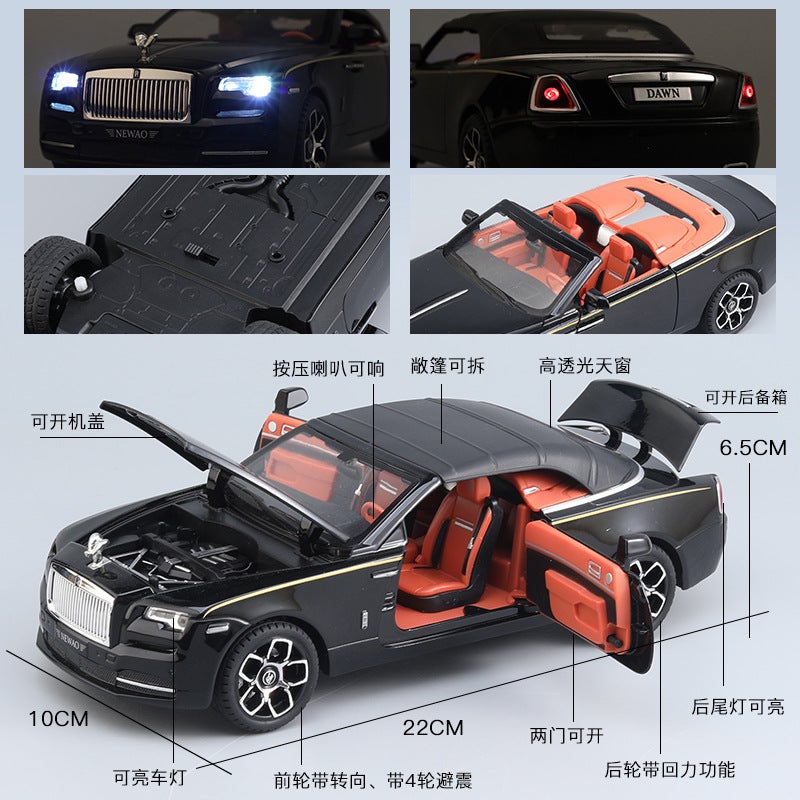 1 To 24 Large Lausles Obsidian Simulation Alloy Car Model Convertible Car Model Ornaments Toy Car Boy - Image 4