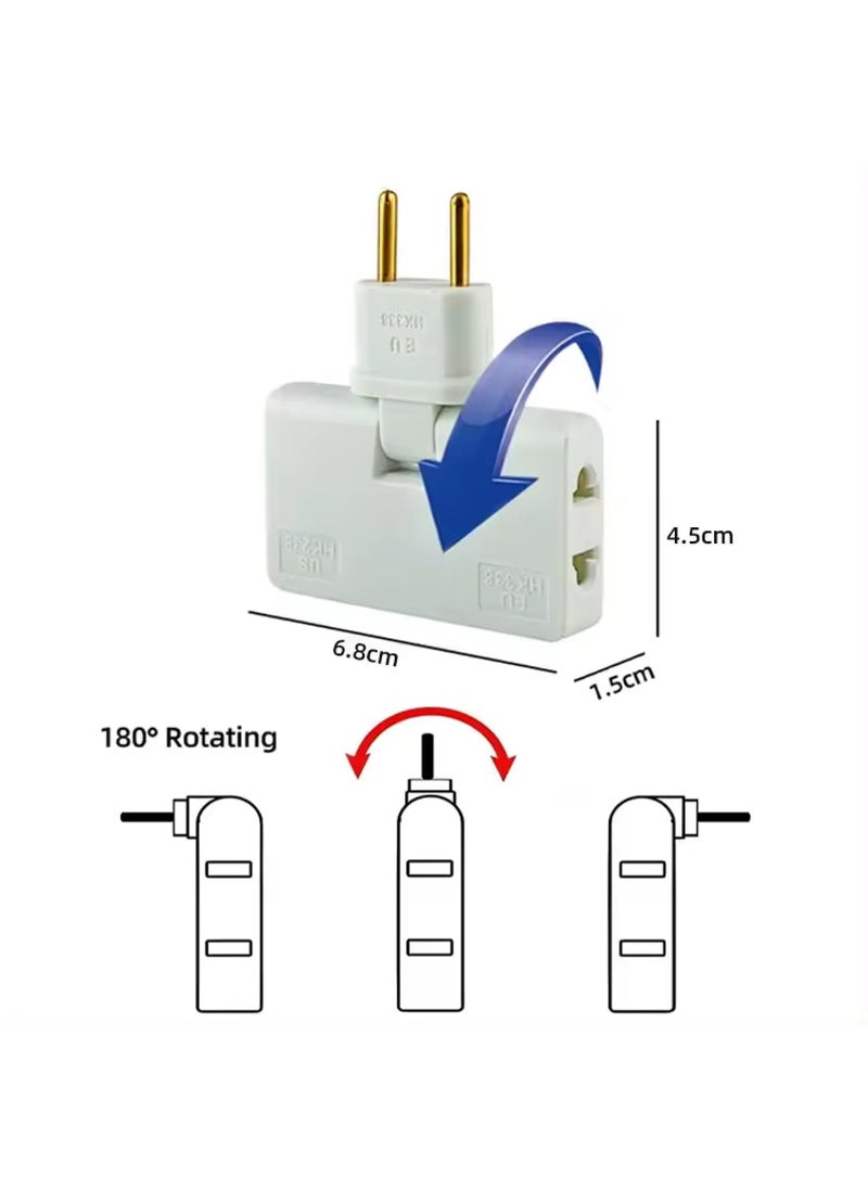 SADAGUN SADAGUN 3in1 Adapter Plug by SADAGUN 180 Rotatable Wireless Mini Slim Outlet Adapter Multi Foldable EU US Converter Travel Home Office Power Plug Adapter  - Image 5