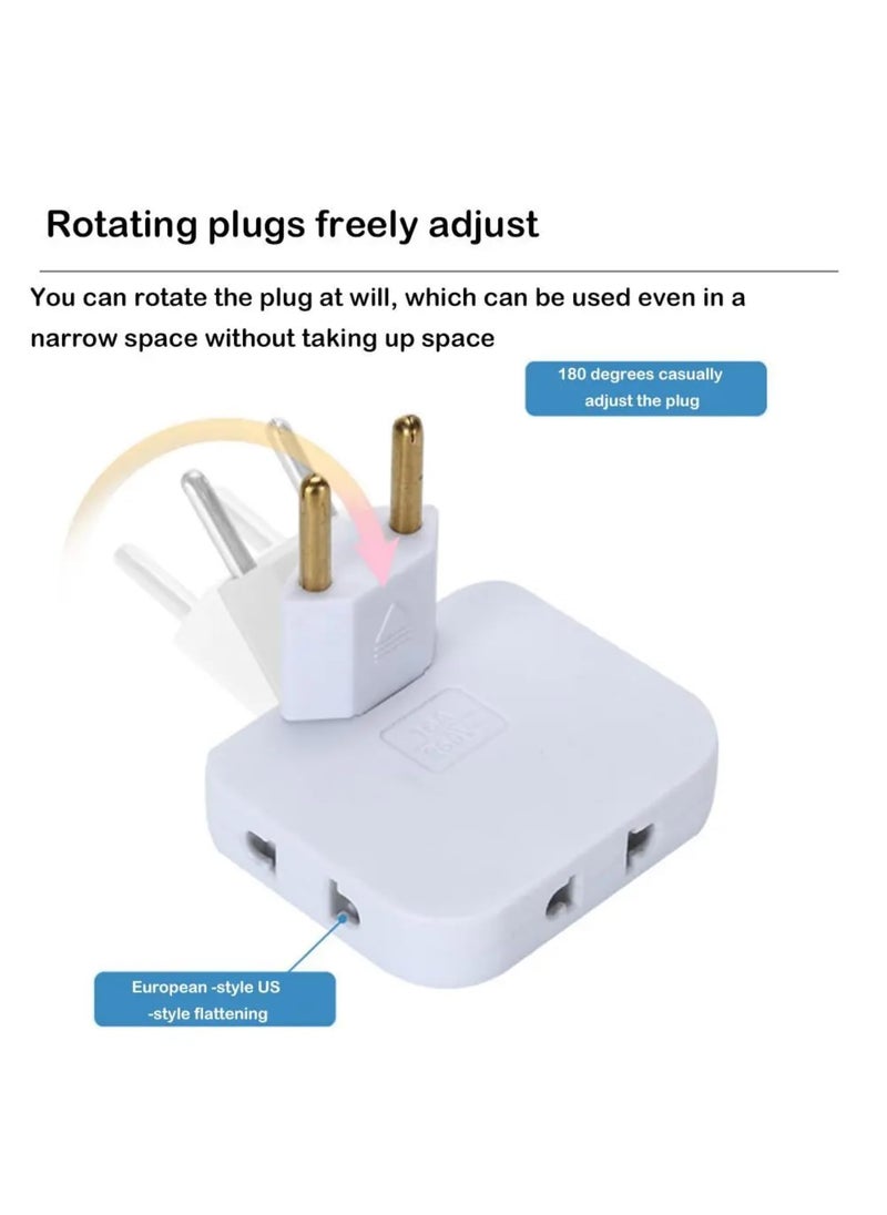 SADAGUN SADAGUN 3in1 Adapter Plug by SADAGUN 180 Rotatable Wireless Mini Slim Outlet Adapter Multi Foldable EU US Converter Travel Home Office Power Plug Adapter  - Image 4