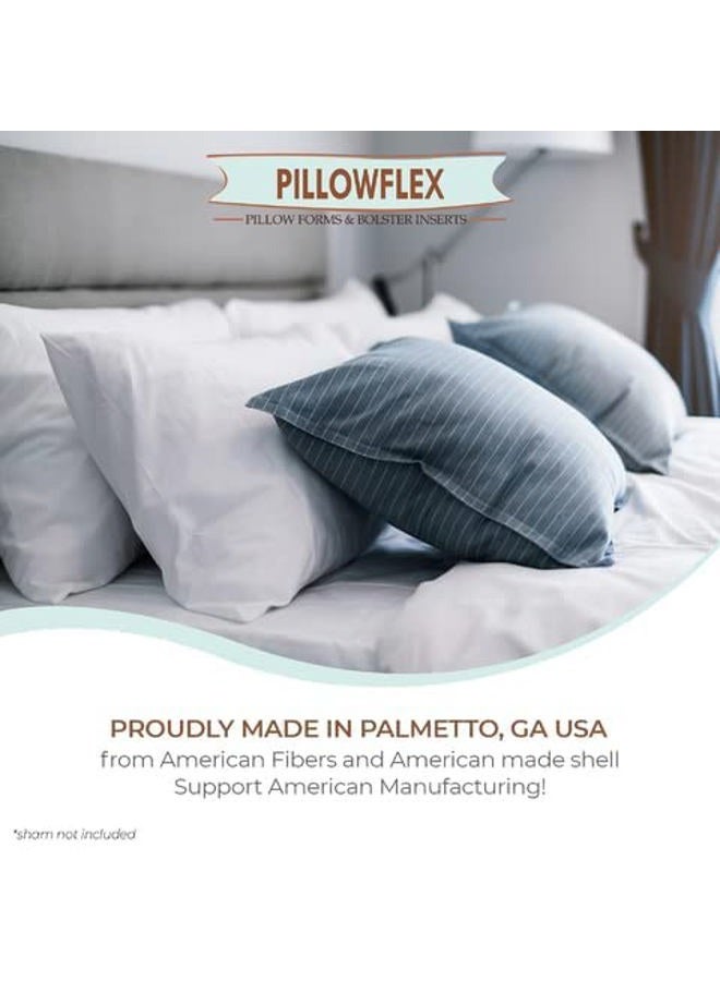 PILLOWFLEX Premium Polyester Pillow Insert - 17"x17" Pillow Form - Machine Washable, Accent Throw Insert, Small Square Throw Size Couch Pillow Sham Insert - 1 Decorative Pillow - Image 5