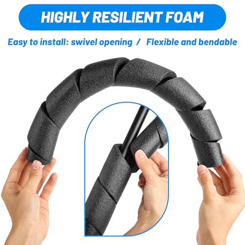 UCandy 2 Pcs Pipe Insulation Foam Wrap, 15.7 " Black Pipe Protection Wrap Multi-Purpose Soft Foam Tubing for Outdoor Indoor Swimming Pool Handle Water - Image 3