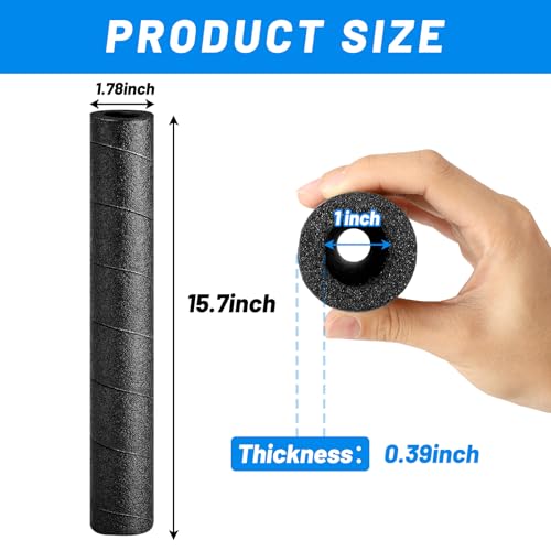 UCandy 2 Pcs Pipe Insulation Foam Wrap, 15.7 " Black Pipe Protection Wrap Multi-Purpose Soft Foam Tubing for Outdoor Indoor Swimming Pool Handle Water - Image 4