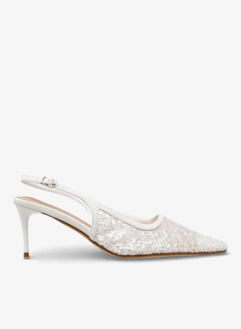 Flora Bella Women Cone Heel Pointed Toe Shoes Ramadan Collection