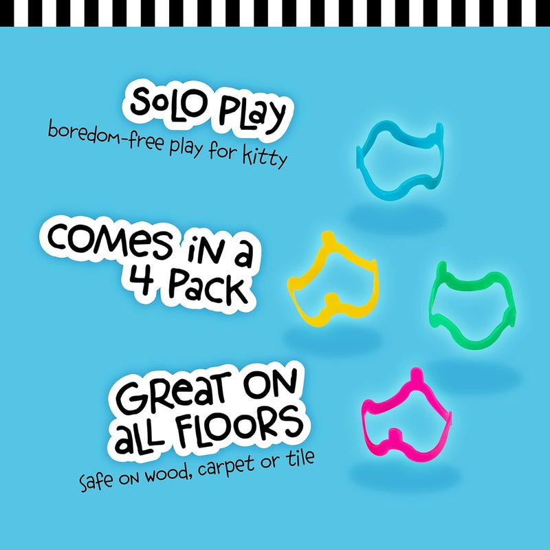 Petmate Doskocil Cat Crazies Toy Set - Multi-Color Pack of 4 for Cats - Image 4