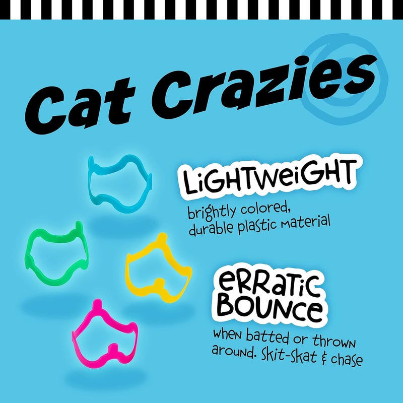 Petmate Doskocil Cat Crazies Toy Set - Multi-Color Pack of 4 for Cats - Image 2