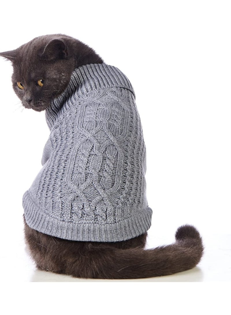 Cozy Turtleneck Sleeveless Cat Sweater, Stylish Winter Outfit for Cats & Small Dogs, Ideal for XS Size Pets - Image 1