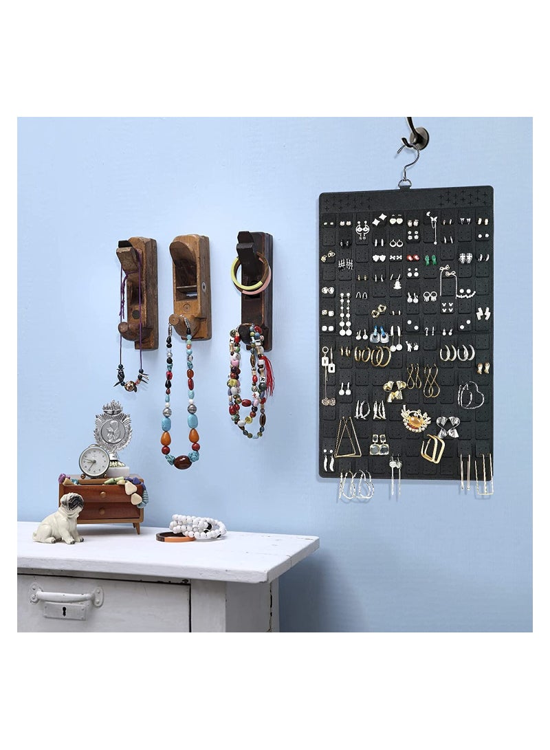 SOLARAE Dual-Sided Jewelry Organizer for Earrings and Necklaces - Holds Up to 300 Pairs of Earrings and 30 Necklaces - Large Door or Wall Hanging Storage Solution - Image 3
