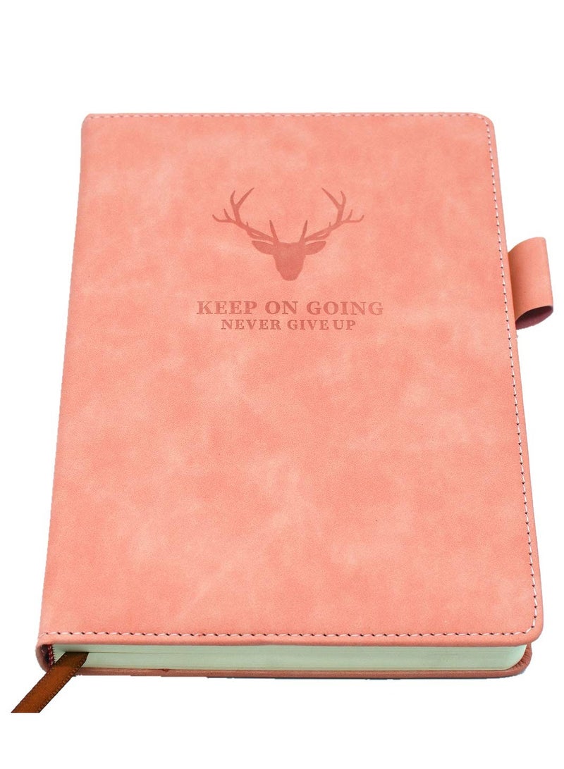 Excefore A5 Notebook Journal Hardcover Executive Diary with Premium Thick Paper, College Lined Journal, Pink - Image 1